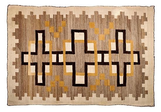 Appraisal: Navajo Crystal Rug x inches Navajo Crystal Rug x inches