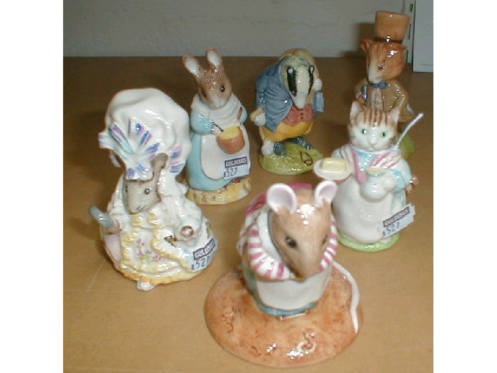 Appraisal: Beswick figures Lady Mouse Mrs Ribby Mrs Tittlemouse Mrs Rabbit