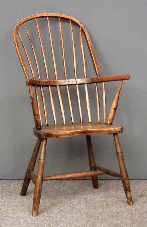 Appraisal: A th Century ''West Country'' ash and fruitwood seated two