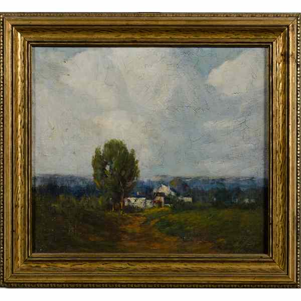 Appraisal: T J Willison Cincinnati - Landscape Oil on board a