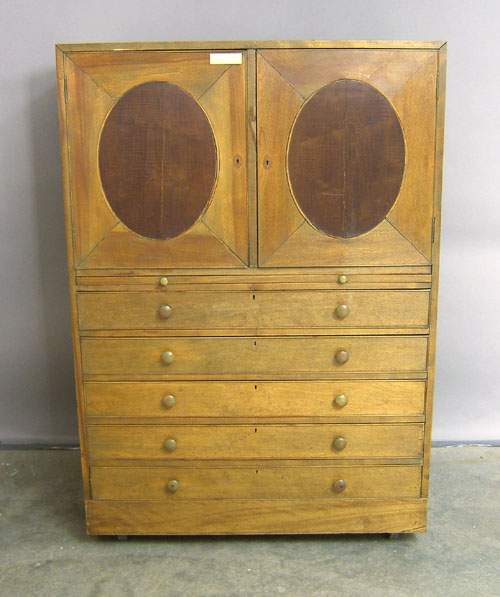 Appraisal: English mahogany specimen chest late th c h w