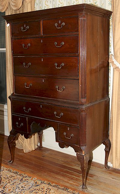 Appraisal: High Boy Chest A mid th century English mahogany high