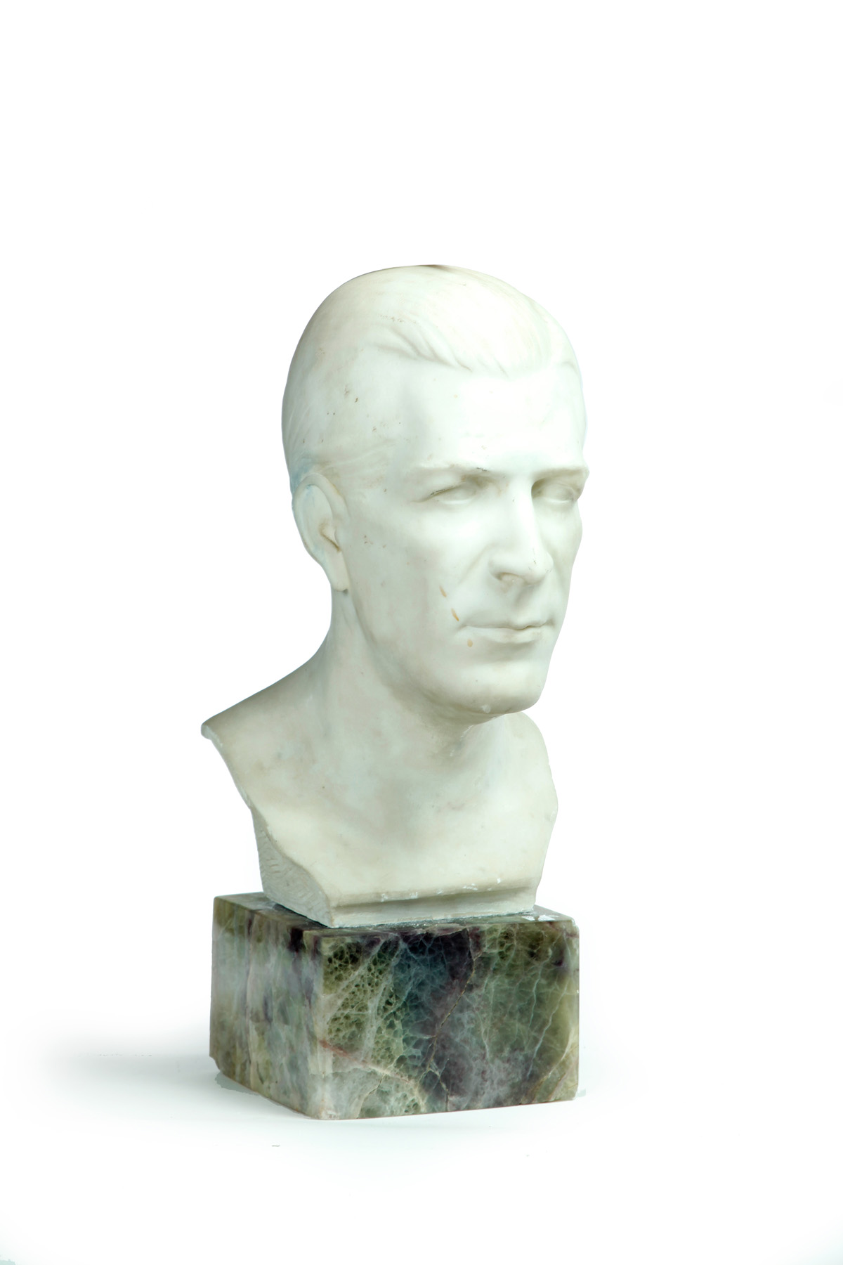 Appraisal: MARBLE BUST OF A MAN American or European st half-