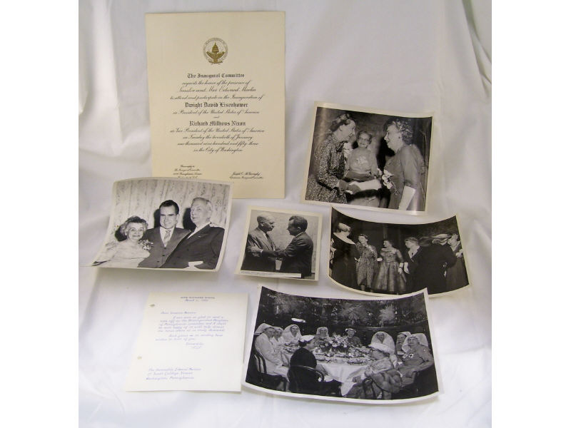 Appraisal: Vice President Richard M Nixon Lot Includes Inaugural Committee announcement