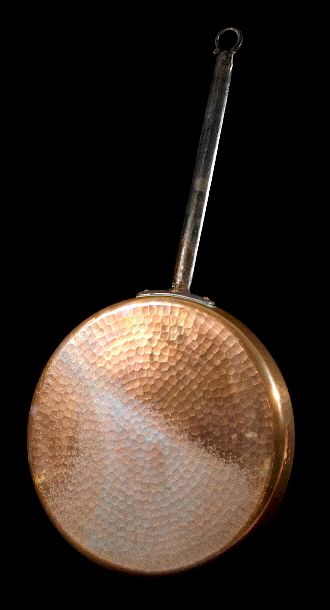 Appraisal: Cordon Bleu French Hammered Copper Crepe Pan Provided for auction