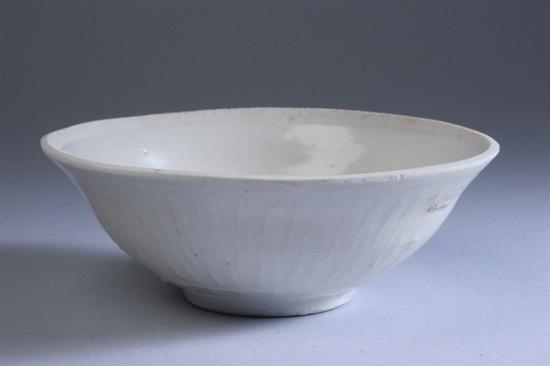 Appraisal: CHINESE WHITE GLAZED PORCELAIN BOWL Northern Song Dynasty Exterior with