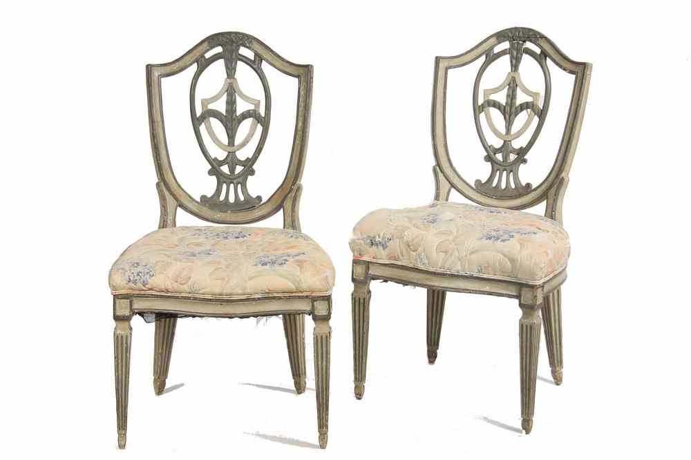 Appraisal: PAIR FRENCH CHAIRS - Pair of Period French Empire Sidechairs