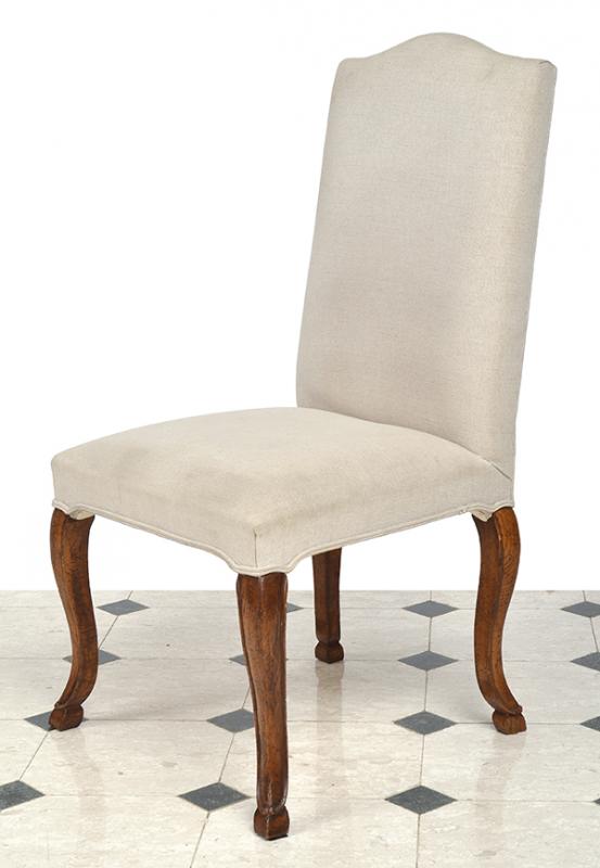 Appraisal: A LOUIS XV STYLE HIGH BACK DINING CHAIR upholstered in