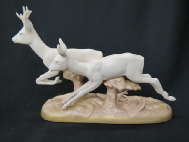 Appraisal: Royal Dux Porcelain Figurine of Two Deer satin finish x