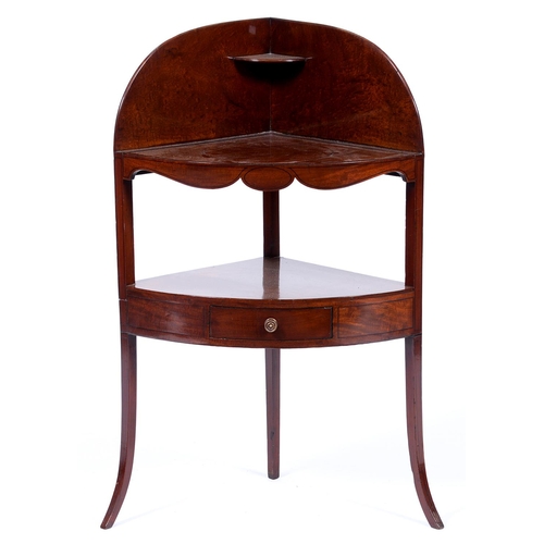 Appraisal: A George III mahogany corner washstand cm h More Information