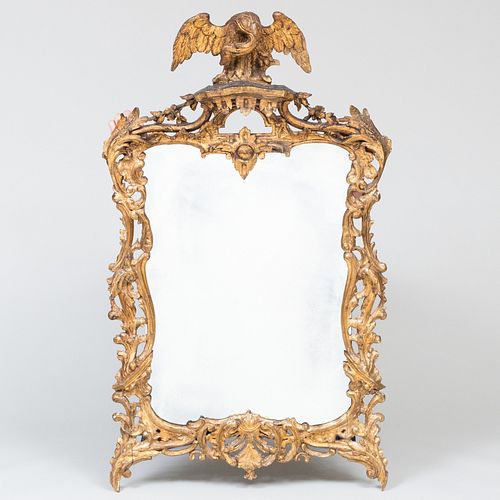 Appraisal: GEORGE III STYLE GILTWOOD MIRROR ft in x in Illustrated