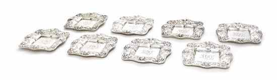 Appraisal: A Set of Eight American Sterling Silver Ash Receivers Gorham