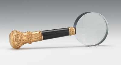 Appraisal: A Magnifying Glass with Antique Handle A magnifying glass with