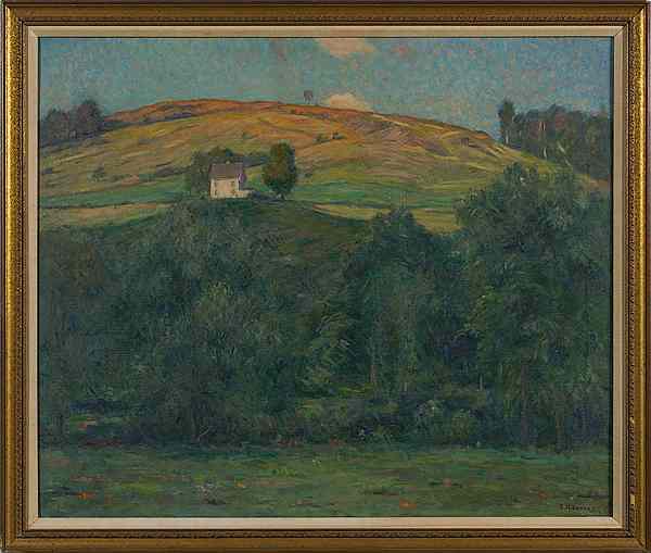 Appraisal: Summer Landscape by Ernest H Barnes Oil on Canvas Ernest