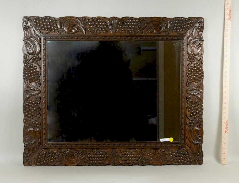 Appraisal: Kittinger Spanish Colonial Carved Oak Wall Mirror Kittinger Spanish Colonial