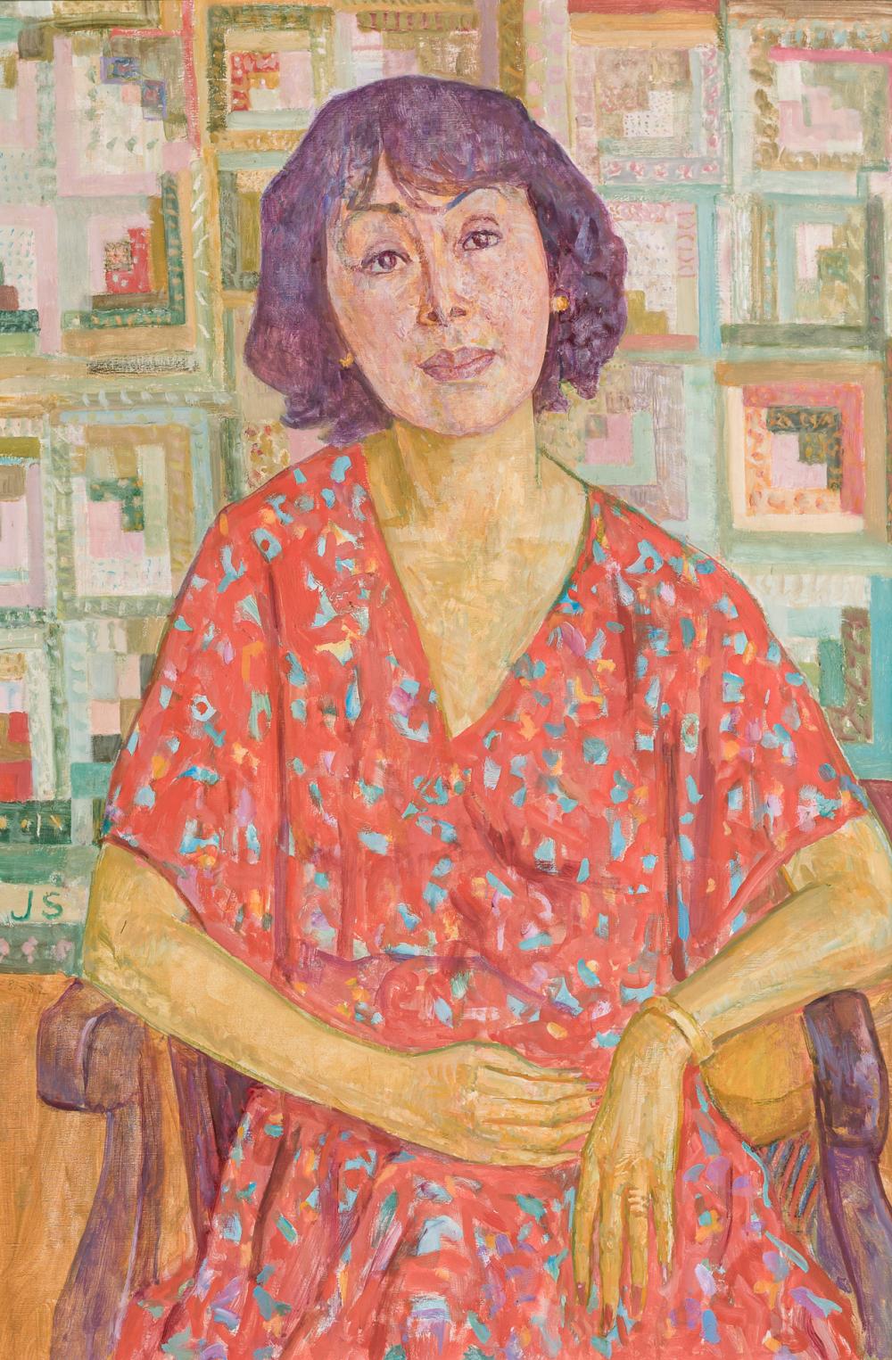 Appraisal: JOSEPH SOLMAN American - Portrait of Mary Louise oil on