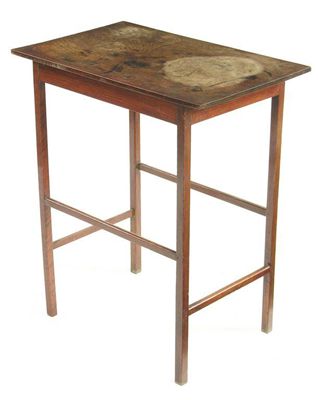 Appraisal: A George III mahogany side table the rectangular top above