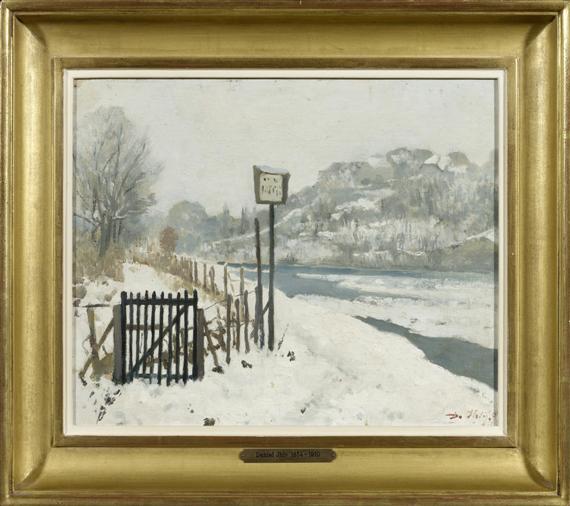 Appraisal: IHLY JEAN DANIEL Geneva Landscape with a river in winter