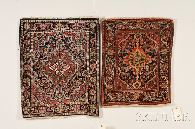 Appraisal: Two Sarouk Mats West Persia second quarter th century one