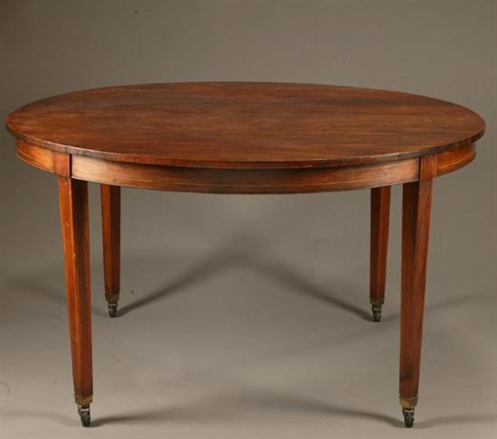 Appraisal: HEPPLEWHITE-STYLE DINING TABLE Probably American nd quarter- th century mahogany