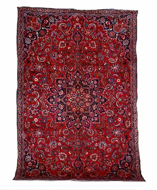 Appraisal: Persian Meshad carpet ' '' x ' '' Provenance New