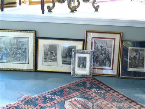 Appraisal: GROUP OF FIVE PRINTS x in sight the largest Framed