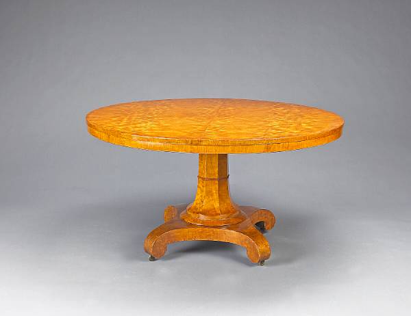 Appraisal: A William IV satinwood tilt top breakfast table second quarter