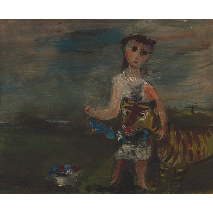 Appraisal: Felix Emmanuele Ruvolo American - Girl with Cat oil on