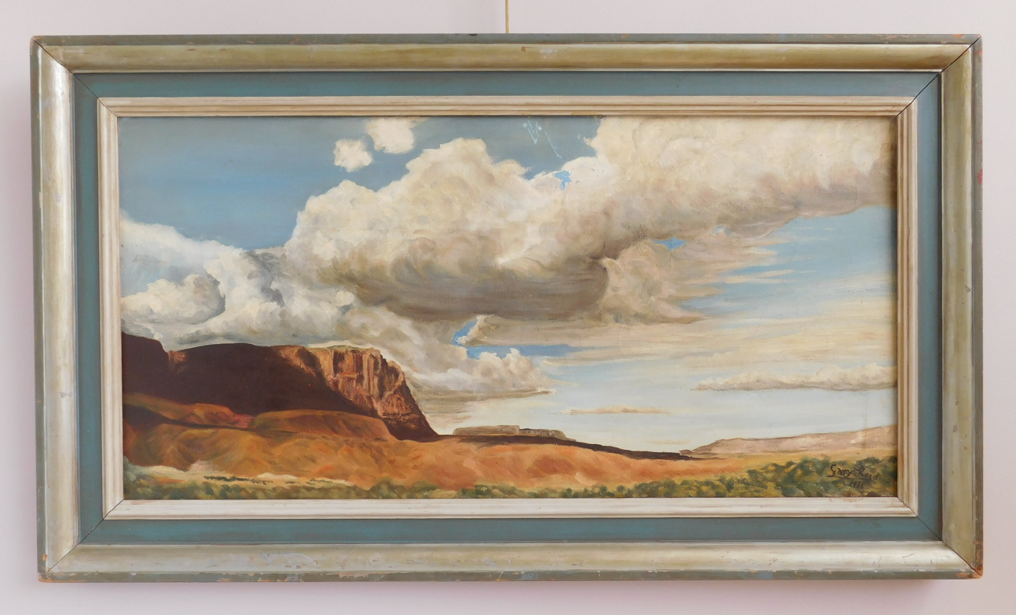 Appraisal: th c American School Western Landscape- oil on canvas bears