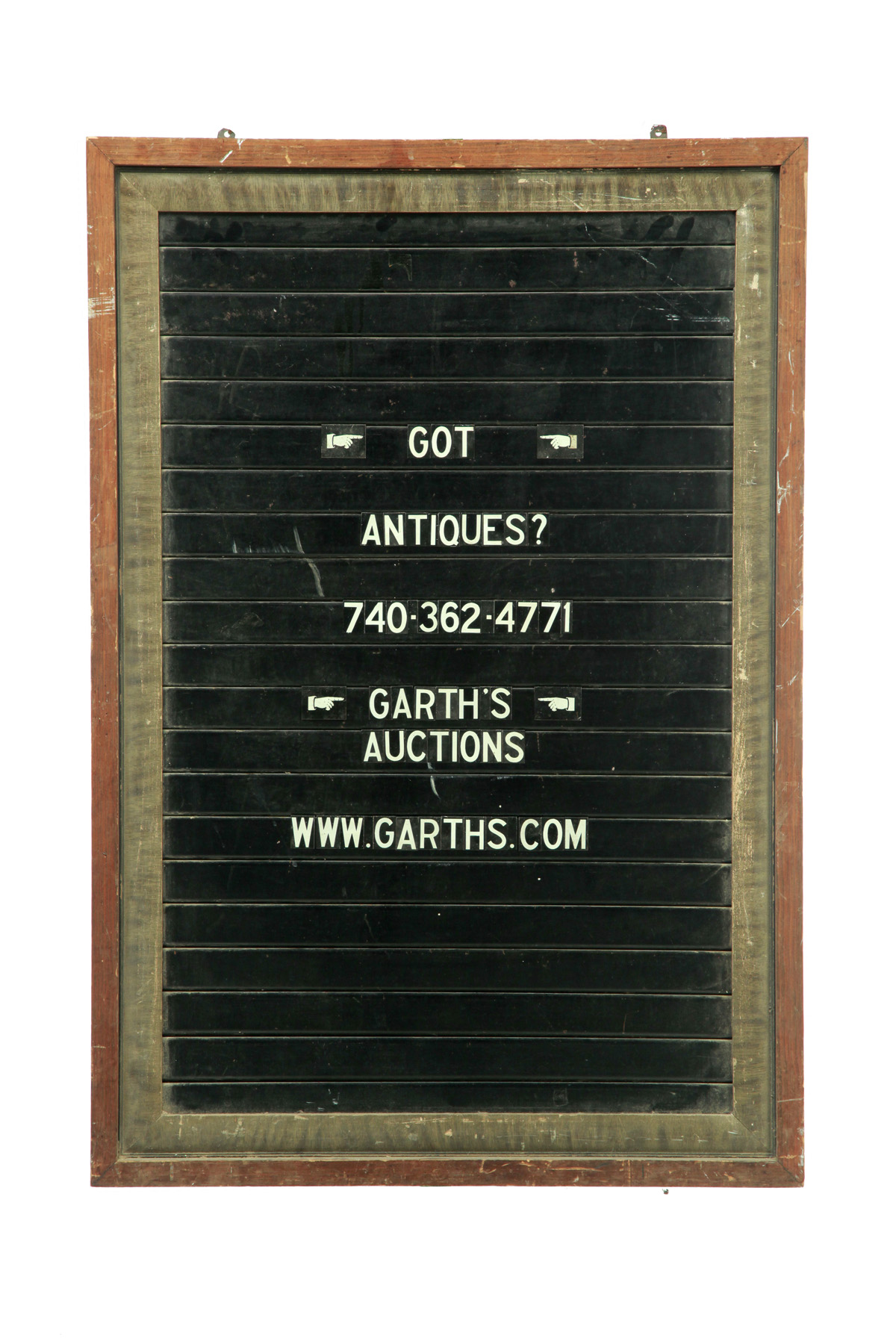 Appraisal: STORE MESSAGE BOARD WITH MOVABLE LETTERS American st quarter- th