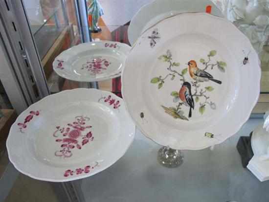 Appraisal: TWO LATE TH CENTURY HAND PAINTED MEISSEN PLATES