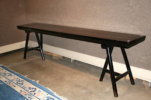 Appraisal: A Chinese lacquered altar table modern height in width ft