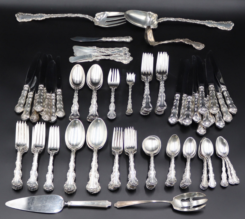 Appraisal: STERLING GORHAM STRASBOURG STERLING FLATWARE Gorham Rococo sterling flatware set