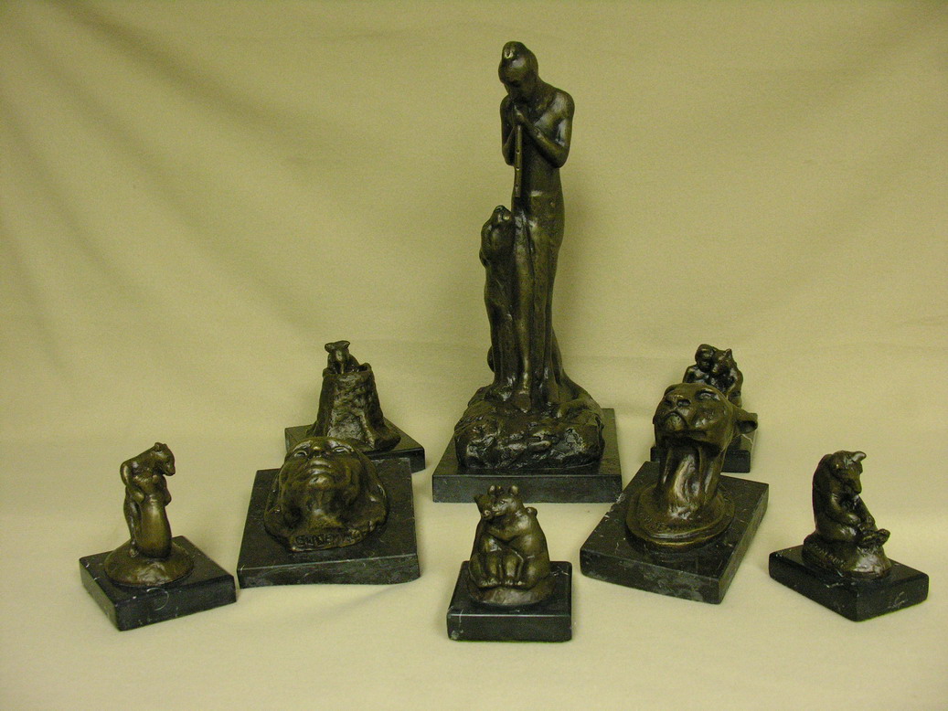 Appraisal: EDWIN WILLARD DEMING American - BRONZE GROUPING An eight piece