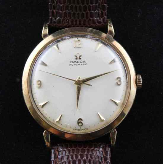 Appraisal: A gentleman's 's ct gold Omega Automatic wrist watch with