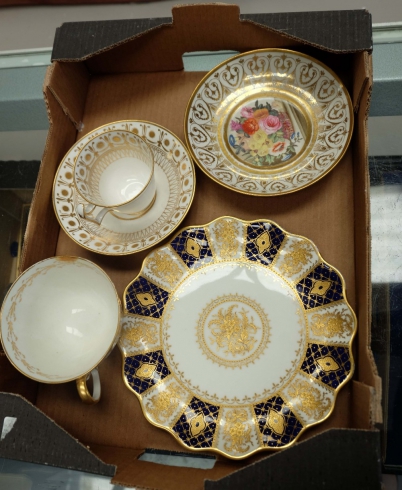 Appraisal: A collection of hand painted pottery to include highly decorated