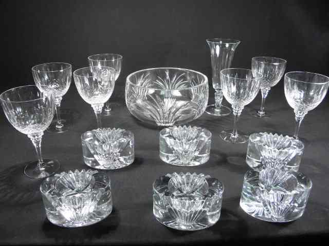 Appraisal: Lot of fifteen pieces of assorted cut and moulded crystal