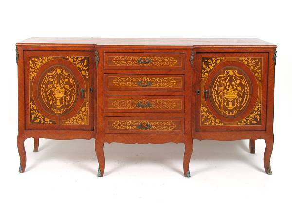 Appraisal: A Dutch marquetry style sideboard height in width ft depth