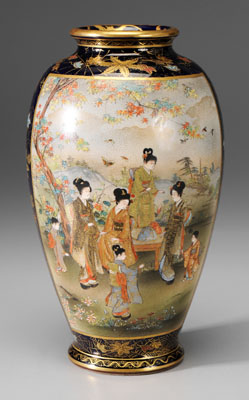 Appraisal: Satsuma Earthenware Vase Japanese late th early th century panels