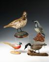 Appraisal: BIRD CARVINGS - Lot of four hand carved and painted