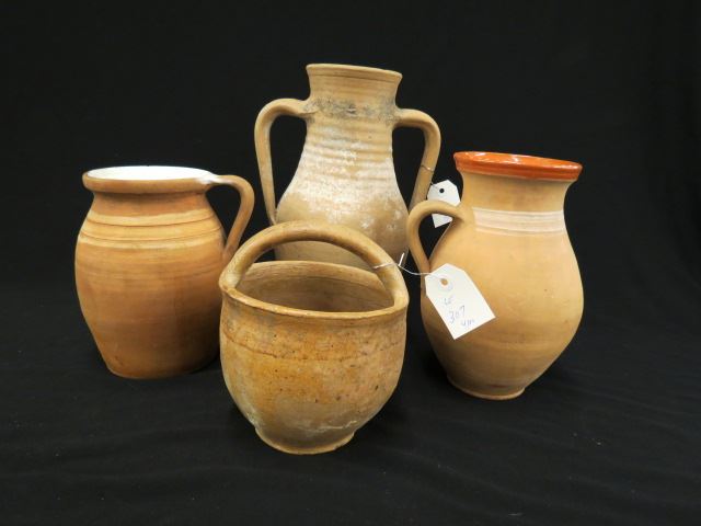 Appraisal: European Stoneware Vessels including basket tallest is