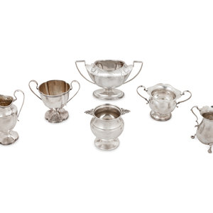 Appraisal: A Group of American Silver Creamers and Sugar Dishes items