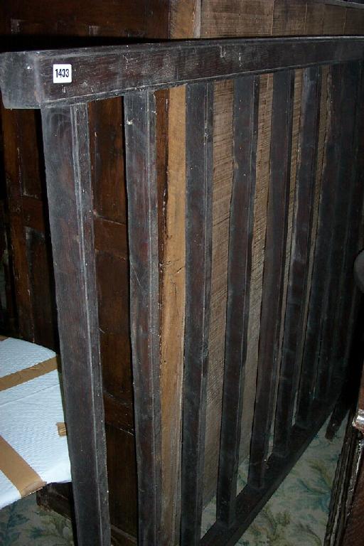 Appraisal: An th century oak bacon rack of rectangular form with