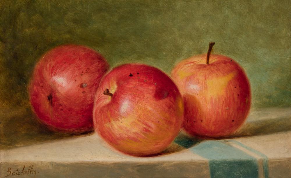 Appraisal: FREDERICK S BATCHELLER American - Still Life with Three Apples