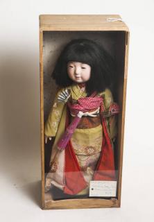 Appraisal: Japanese Doll in Case Early th C Ichimatsu Niagyo Showa