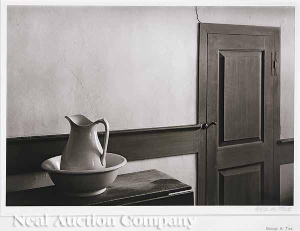 Appraisal: George A Tice American New Jersey b Shaker Interior Sabbath