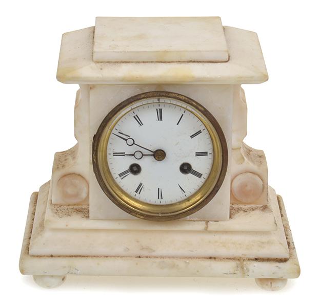 Appraisal: SMALL TH CENTURY FRENCH MARBLE CASED MANTEL CLOCK