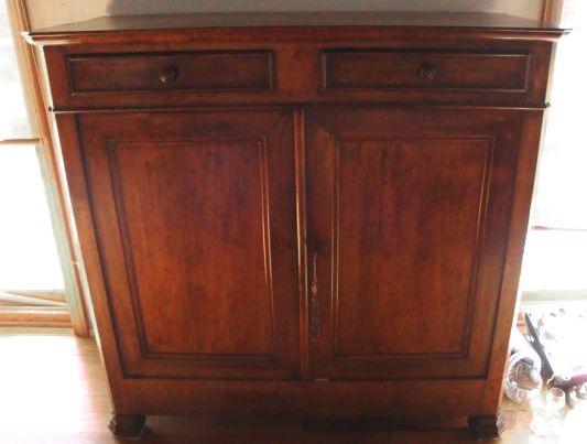 Appraisal: th Century Italian walnut cabinet h x l x d