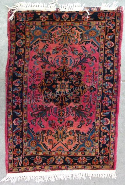 Appraisal: A handmade antique Oriental rug ca mid th century traditional