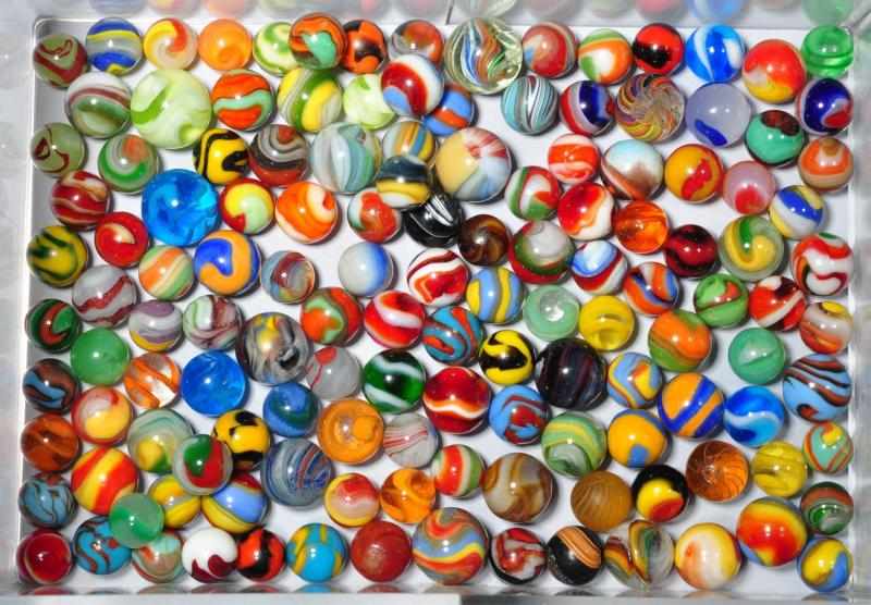 Appraisal: Lot of Approximately Marbles Description Group includes vintage machine-made and